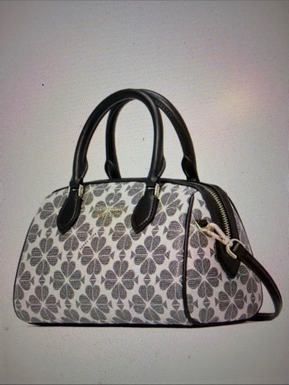 kate spade Black & White Floral Dome Crossbody